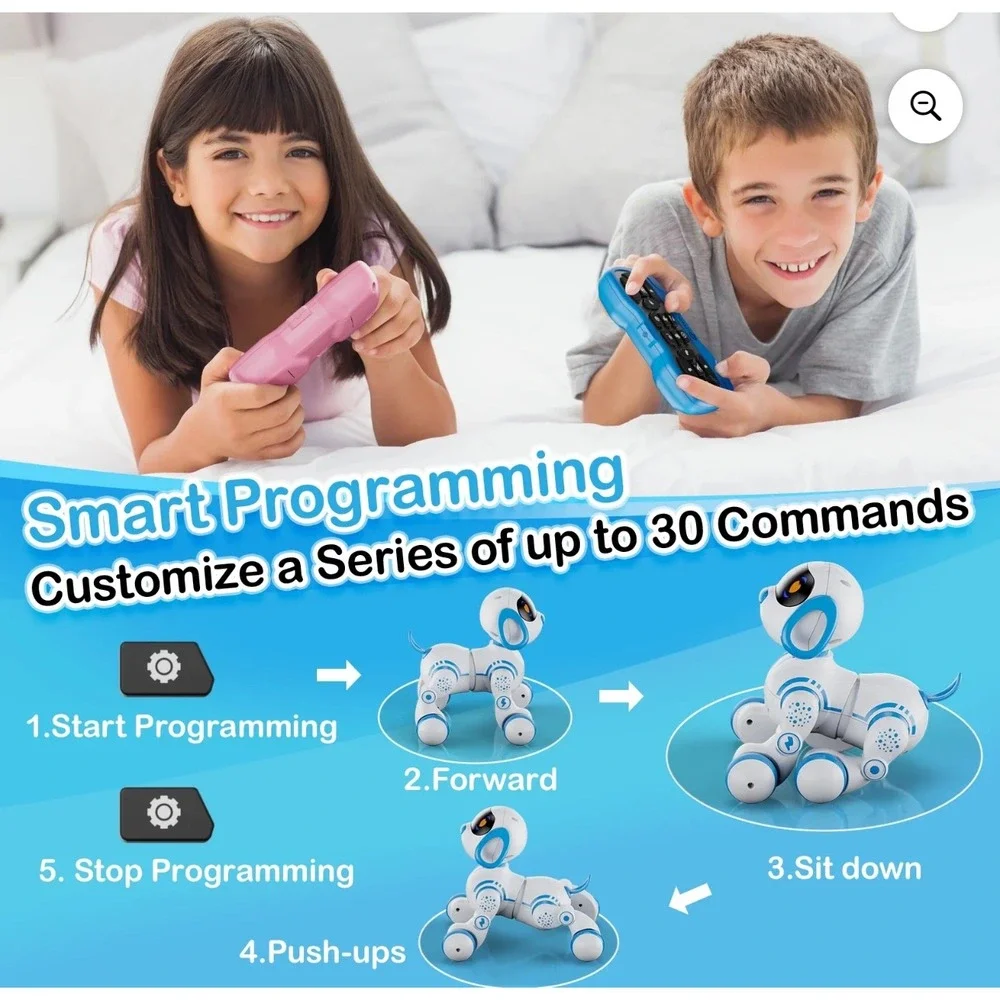 Contixo Woofy R3 Puppy Robot‎ Dog Pink Interactive Touch Remote Control Toy New